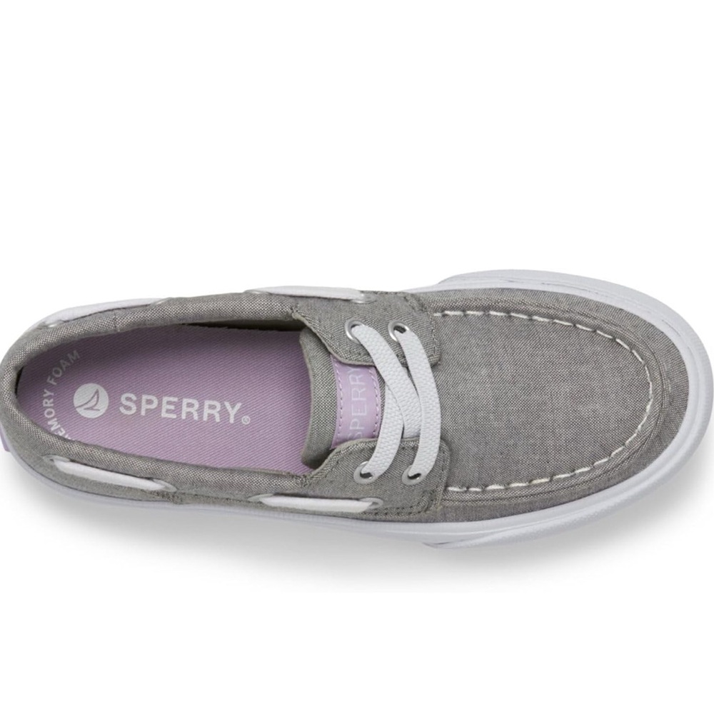 Sperry Gray Canvas Boat Shoes